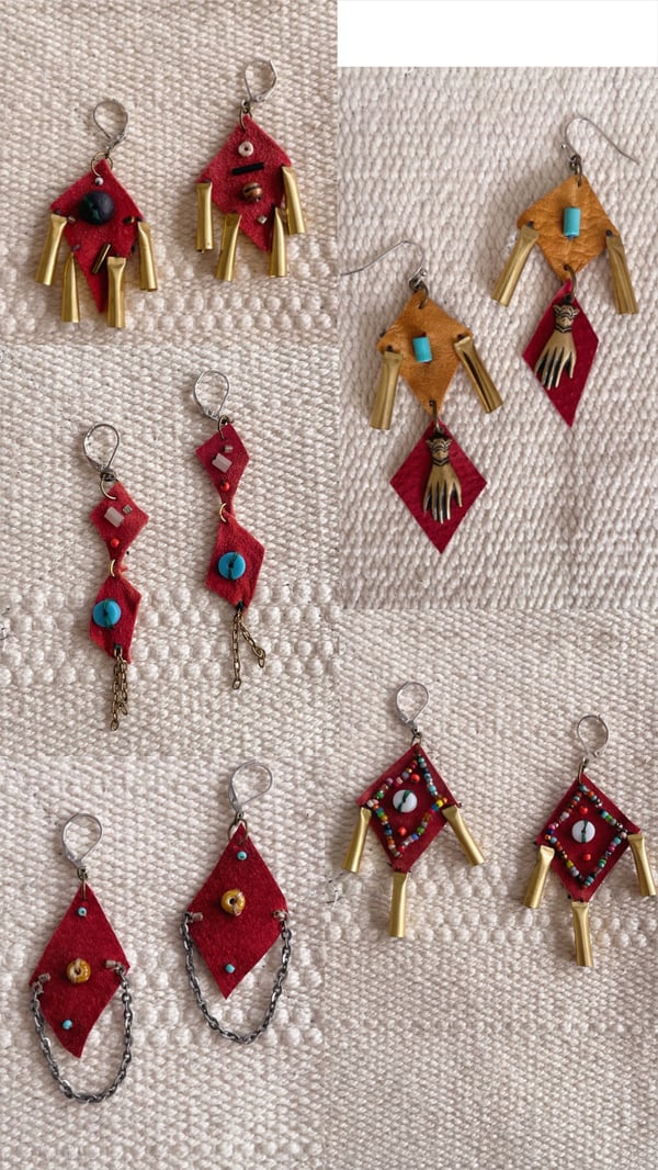 Image of RED PORTAL EARRING