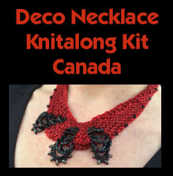Image of Red Deco Necklace Knitalong Kit - Canada