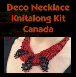 Image of Red Deco Necklace Knitalong Kit - Canada