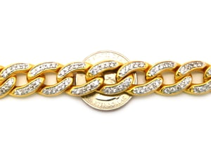 Image of Blinged-out C-link chain