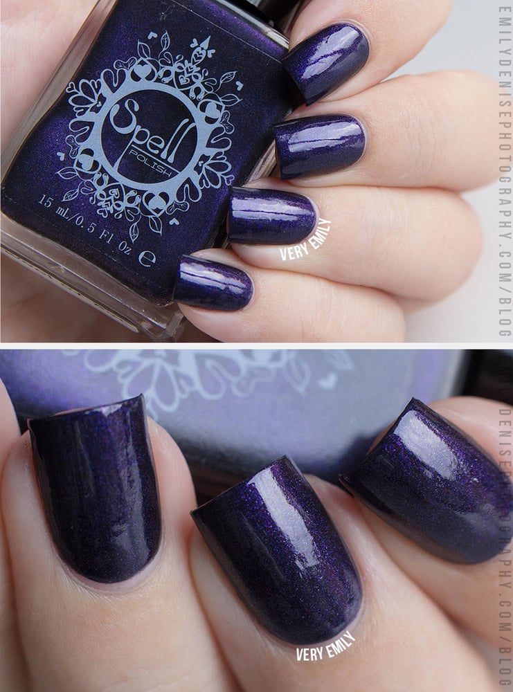 Image of ~Wool of Bat~ Black-Violet Matte SPELL nail polish "A Charm of Powerful Trouble"!
