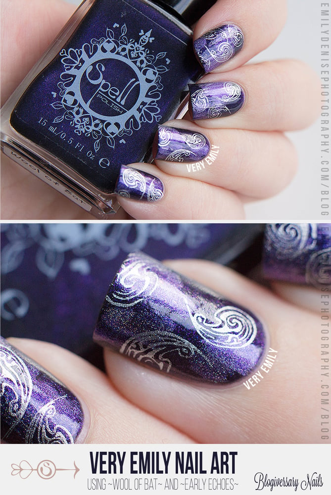 Image of ~Wool of Bat~ Black-Violet Matte SPELL nail polish "A Charm of Powerful Trouble"!