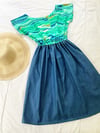 Ready Made size 10 Blue & Green T Dress with free postage