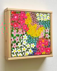 Image 3 of Joyful Blooms -  Hand painted Floral Art - 10x10 Inches; Framed
