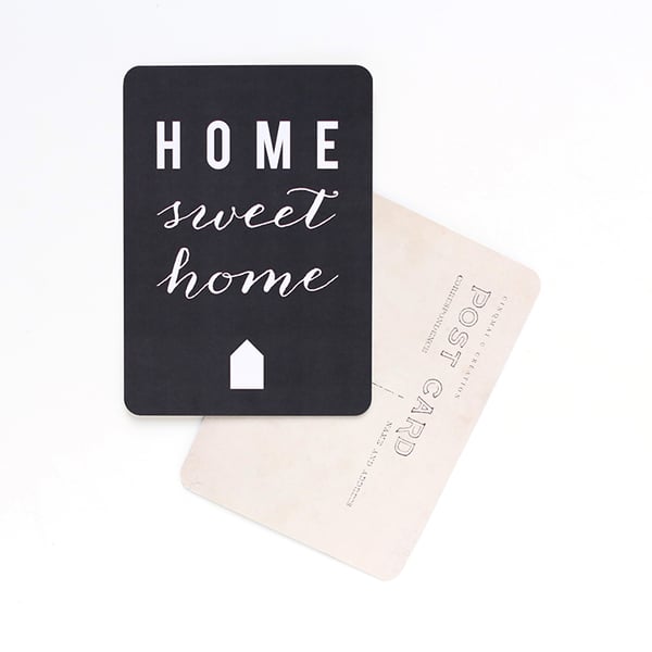 Image of Carte Postale HOME SWEET HOME / ARDOISE