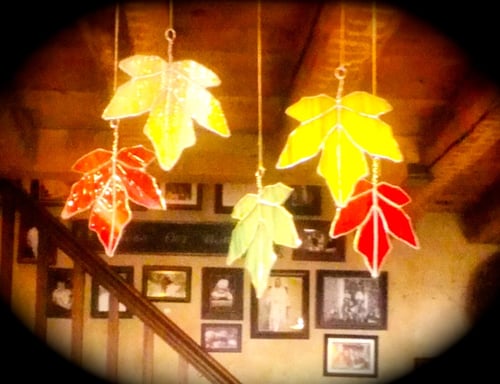 Image of Fall Maple Leaf-stained glass
