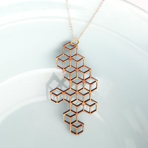 Image of Large Honeycomb Pendant with Chain