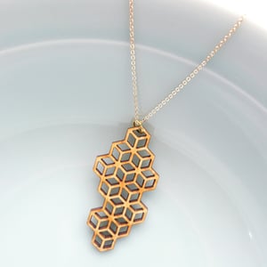Image of Medium Honeycomb Pendant with Chain