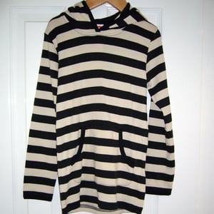 Image of Katvig | Unisex striped hoodie (Black & cream)