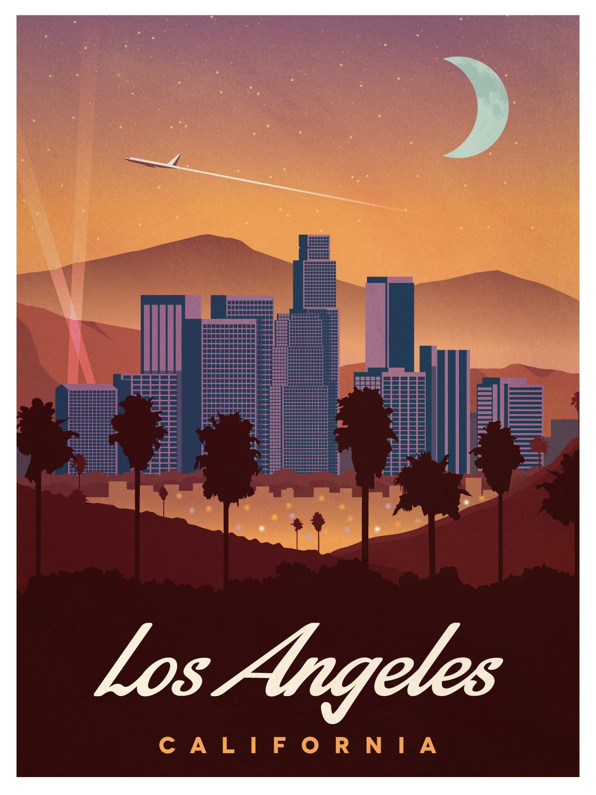 IdeaStorm Studio Store — Vintage Los Angeles Poster