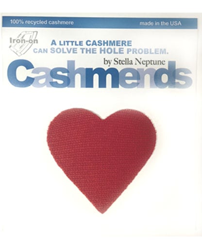 Image of Iron-On Cashmere Heart - Classic Red