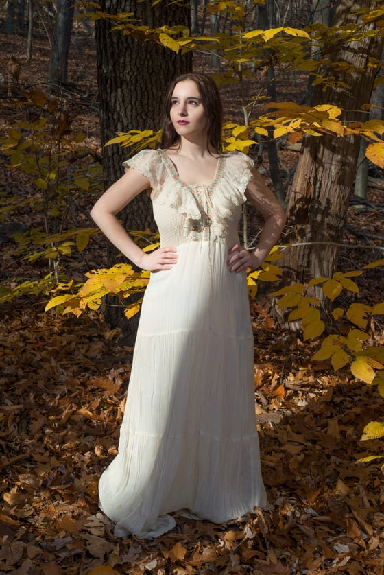 Image of 70s Vicky Vaughn Ivory Maxi Dress