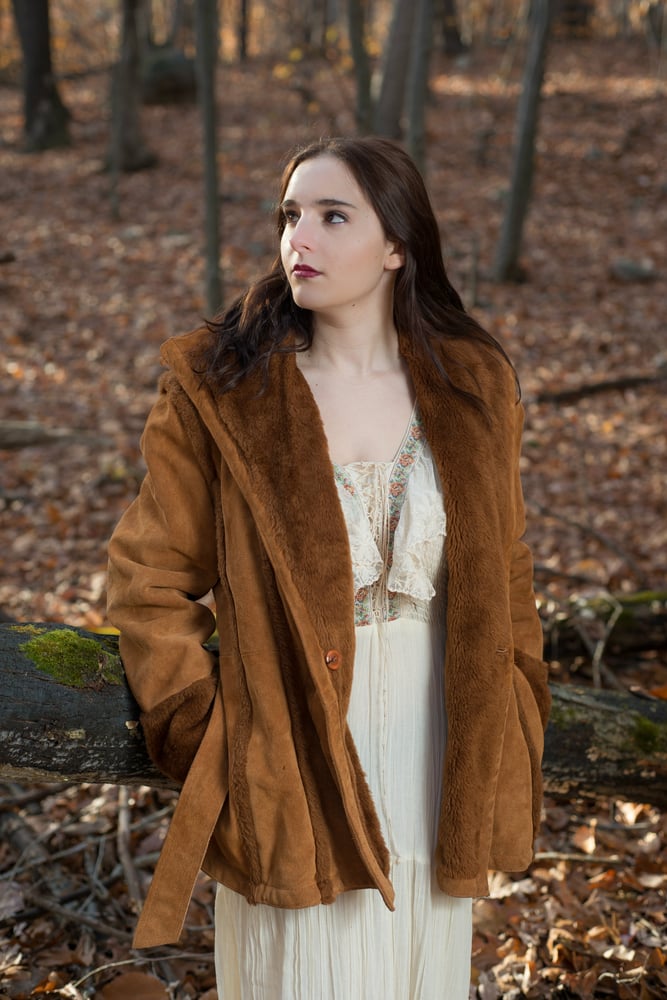 Image of Vintage Fur Suede Coat