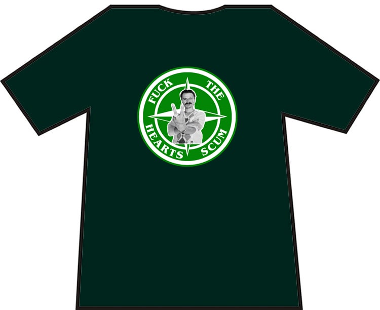 Hibs, Hibernian Fuck The Hearts Scum Begbie T-Shirt