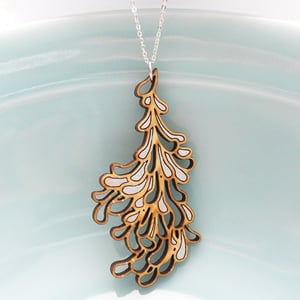 Image of Large Silver Blossom Pendant with Chain