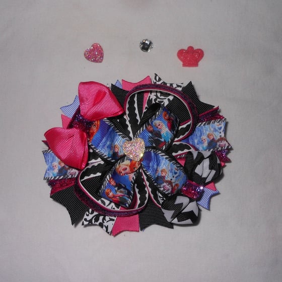 Image of Disney's Frozen Stacked Bowtique Hairbow