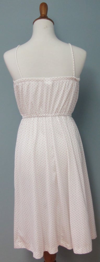 Image of Sweet Red And White Pin Dot Sun Dress