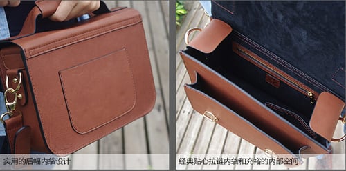 Image of Custom Handmade Leather Satchel Bag, Briefcase Messenger Bag Shoulder Bag Men's Handbag D014