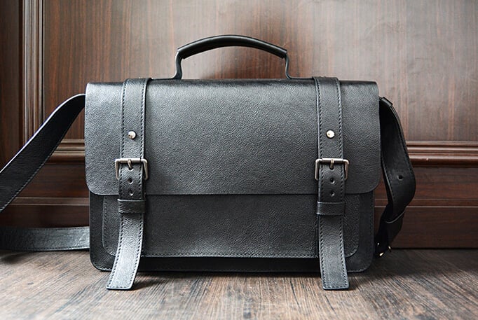 Amazon.com: KPL 18 INCH Leather Briefcase Laptop Messenger bag best  computer satchel Handmade Bags for men and women : Electronics