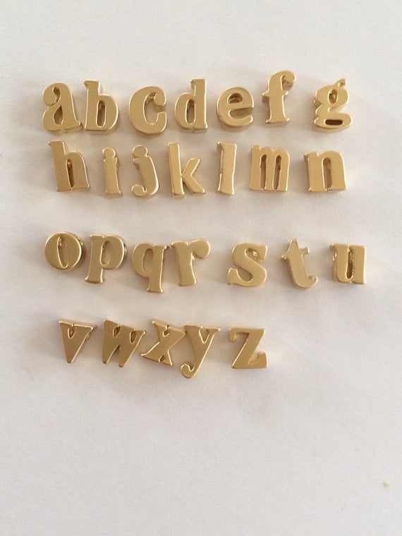 Image of lower case initial necklace