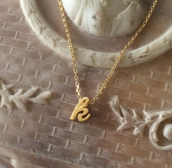 Image of Script Initial Necklace