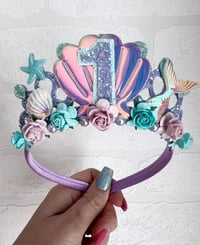 Image 5 of Lilac And Turquoise Mermaid Tiara 