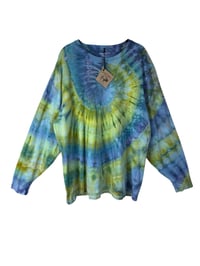 Image 6 of XXL Unisex Adult Soft Long Sleeve Tee in Sublime Spiral Ice Dye
