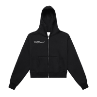 Image 2 of Hot People Wear This Stuff Only Zip-Up Fleeced Cropped Hoodie
