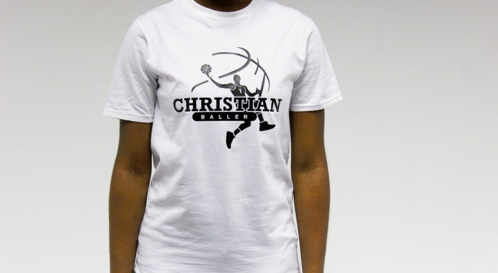 Image of Christian Baller Tshirt (Black on White)