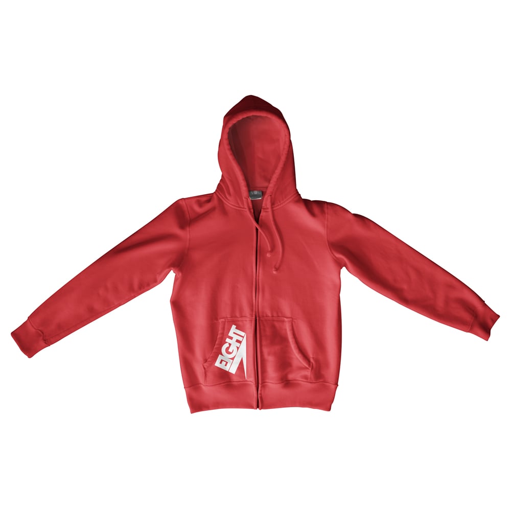 Women's Electric Eight Hoodie Zip-Up (White/Pink)