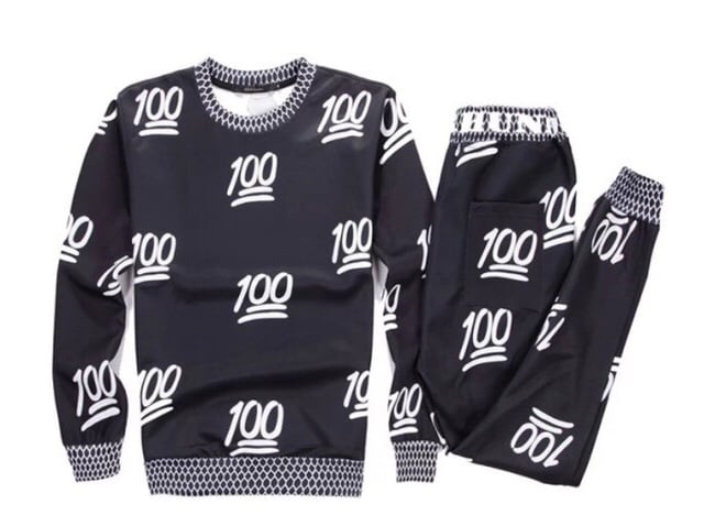 Image of "100" Crewneck + Joggers (set)