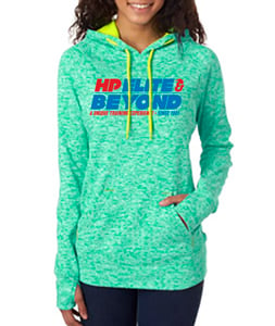 Image of HP Elite and Beyond - Cosmic Contrast Hoodie (Green) with HPEB Logo