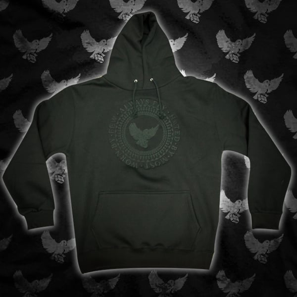 Image of Black/Black Always Fly Crest Hoodie