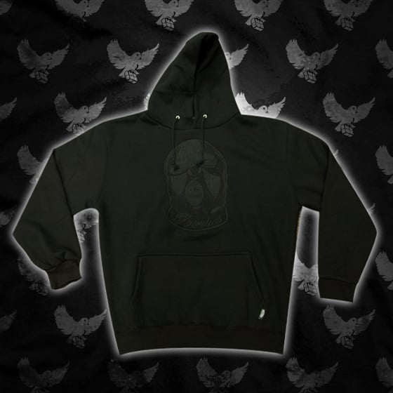 Image of Black/Black Ski Mask Hoodie