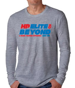 Image of HP Elite and Beyond - Premium Fitted Long-Sleeve Crew (Heather Grey)