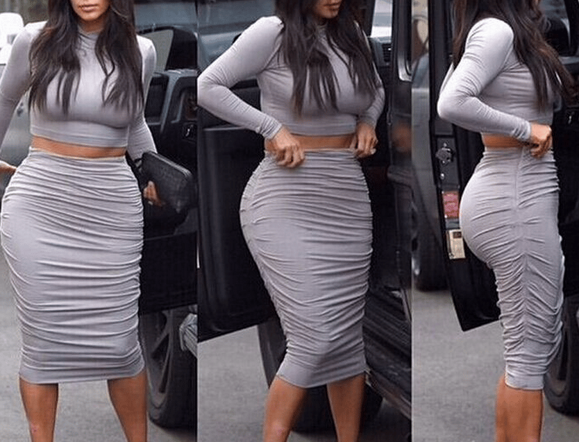 Image of CUTE GREY TWO PIECE HOT DRESS