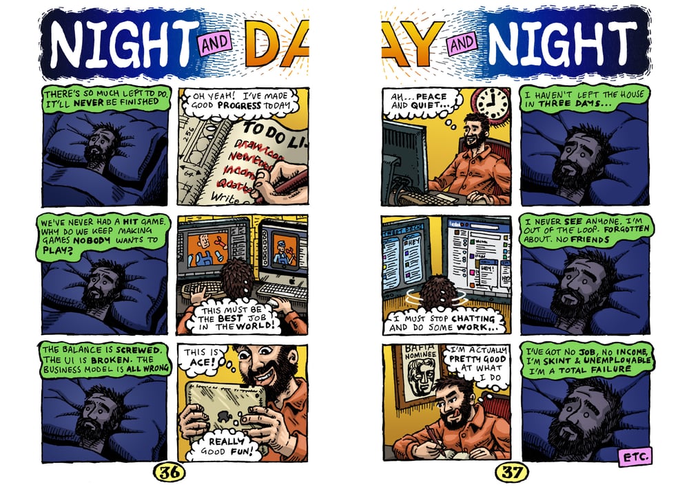 Image of Night and Day and Night comic strip