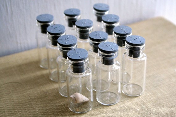 Image of 12 Small Glass Bottles