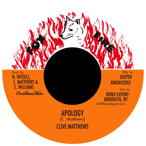 Image of Clive Matthews - Apology 7" (Fox Fire)