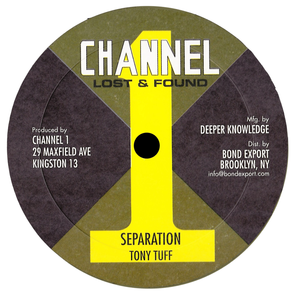 Image of Tony Tuff - Separation / Come Along 10" (Channel 1)