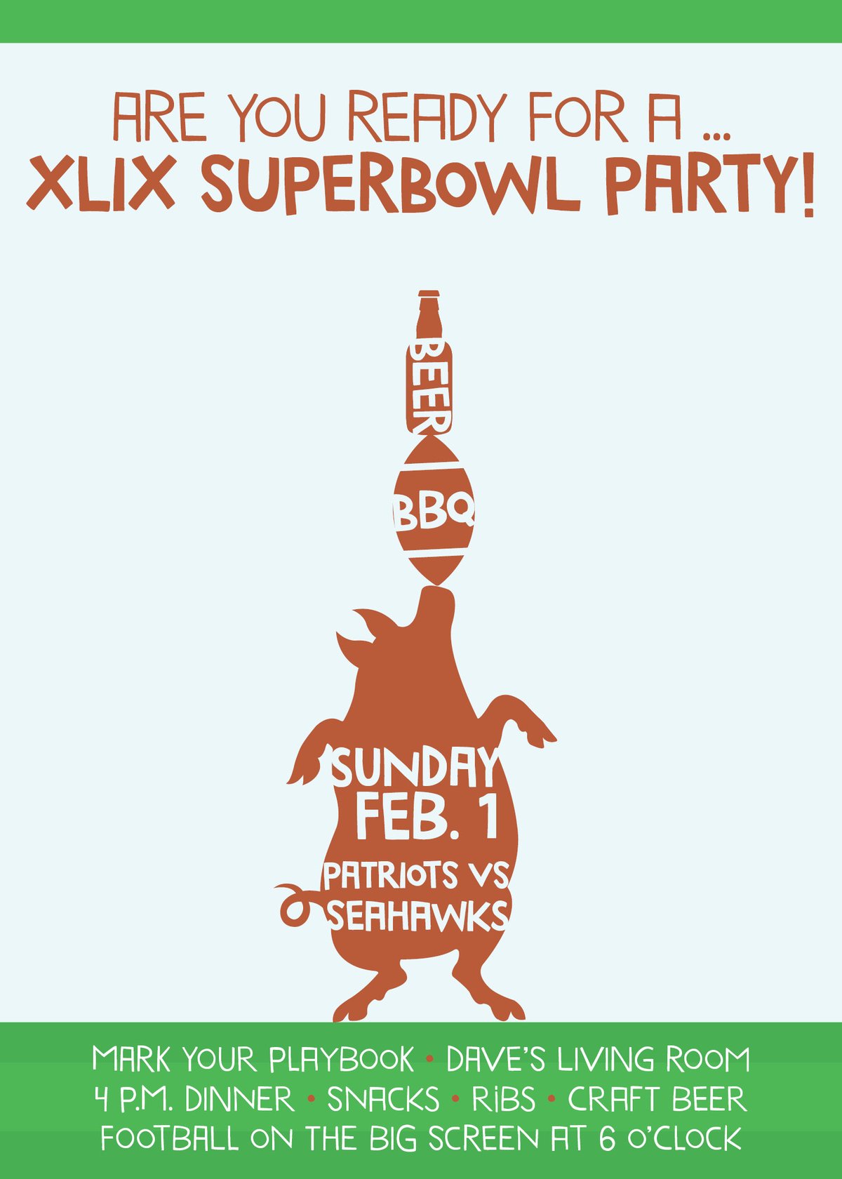 Football Party Invitation