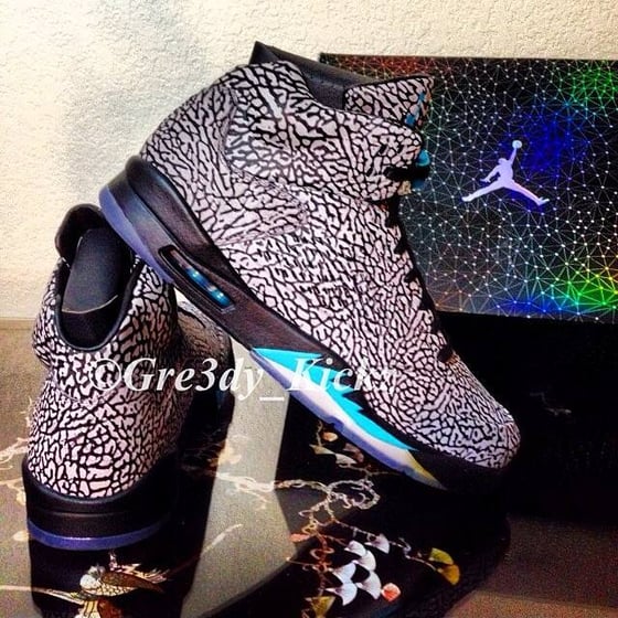 Image of Jordan 3LAB5 Gamma Blue Cement Grey/Elephant Print Size 8.5