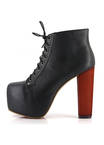 Image of Chunky Lace Up Bootie