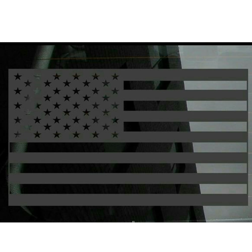 Image of Subdued Flag patch/White decal