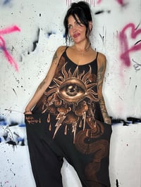 Image 3 of “ELEMENTS” CUSTOM BLEACH PAINTED PVERSIZED ROMPER MEDIUM
