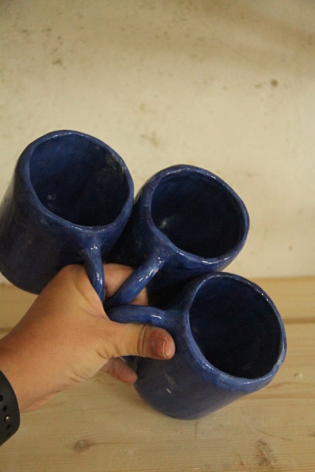 Tazas cobalto