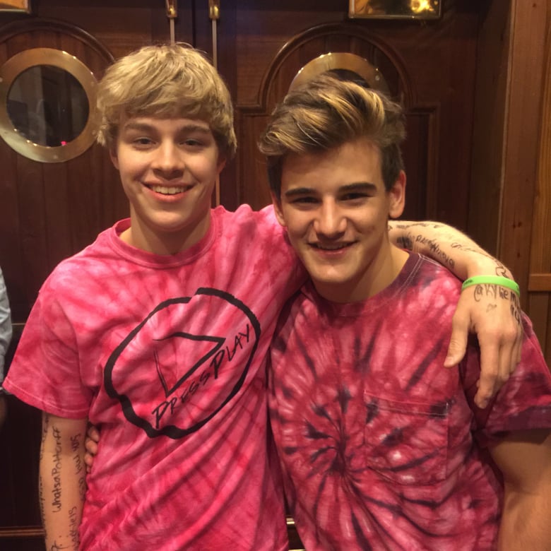 Image of PressPlay Pink Tie-Dye Logo T-Shirt 