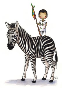 Image of Standing on a Zebra's Back