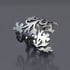 Oxidized Silver Floral Branch Ring Image 2
