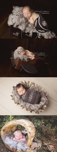 Image 3 of  Organic Silver Curly Felted Blanket